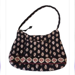 Vera Bradley Classic Black Paisley Curvey Tote